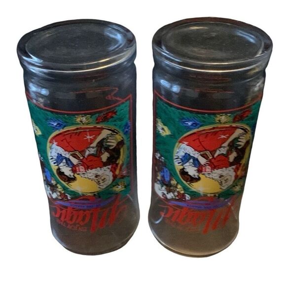 Vintage Coca Cola 1989 Glasses Lot Set of 2 Relive the Magic of the Season - Picture 4 of 14